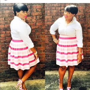 Striped 12 petite aline skirt